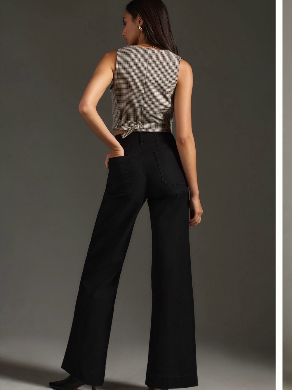Maeve Colette High-Rise Wide-Leg Pants in Black - Picture 3 of 7